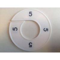 Maatring 9cm wit/zwart 5 - thumbnail