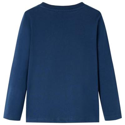 Kindershirt met lange mouwen dinosaurusprint 116 marineblauw