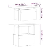 Tuintafel 100x50x75 cm massief douglashout - thumbnail