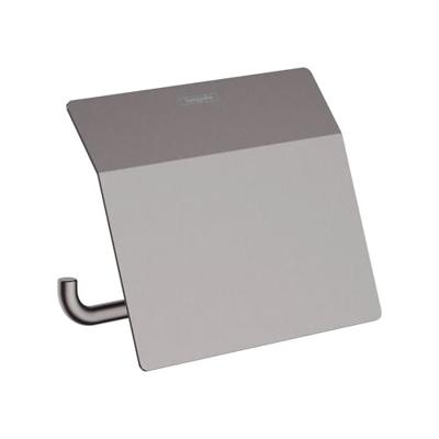 Hansgrohe AddStoris toiletrolhouder met klep 15,3x11,6x8,6cm brushed black chroom
