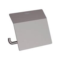 Hansgrohe Toiletrolhouder Met Klep AddStoris Geborsteld Zwart Chroom - thumbnail