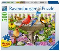 Ravensburger XXL Puzzel Bij het Vogelbadje 500 Stukjes - thumbnail