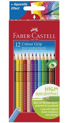 Faber Castell FC-112412 Kleurpotlood Faber-Castell GRIP Kartonnen Etui A 12 Stuks