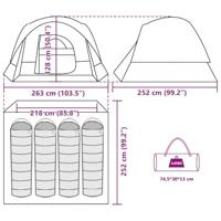 Tent 4-persoons waterdicht blauw - thumbnail