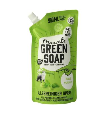Marcel&apos;s Green Soap Refill - allesreiniger spray - basilicum & vetiver - 500ml