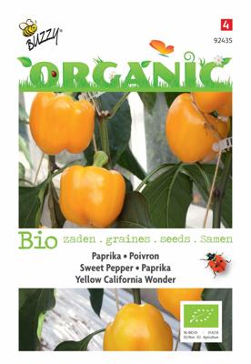 Zaden Organic Paprika Yellow California Wonder (BIO) Buzzy - Buzzy