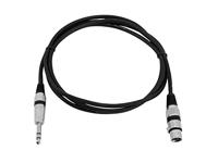 Omnitronic 30225182 XLR Adapterkabel [1x XLR-bus 3-polig - 1x Jackplug male 6,3 mm (stereo)] 2.00 m Zwart - thumbnail