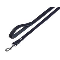 Nobby Classic Preno Hondenriem, 120 cm/25-35 mm, Zwart/Grijs - thumbnail