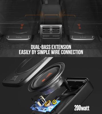 JBL BassPro Lite - Subwoofer Auto - Actieve Underseat Autosubwoofer - 200 W