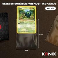 Kaarthoesjes - Konix - Matte hoesjes 66 x 91 mm, wedstrijdformaat - 100 hoesjes - Magic: The Gathering, Pokémon - Donkerblauw - thumbnail