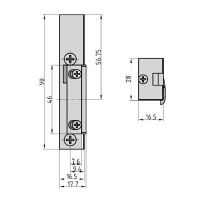 Basi 9200-0001 Elektrische deuropener met ontgrendeling Basi 9200-0001 Elektrische deuropener met ontgrendeling