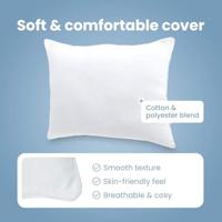 VidaXL Hoofdkussen wit 40 x 60 cm katoen en polyester - thumbnail