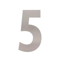 Intersteel Huisnummer 5 XL hoogte 30 cm geborsteld RVS - thumbnail