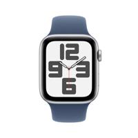 Apple Watch SE (2024) GPS 44 mm Aluminium kast Sport Band Denim M/L - thumbnail