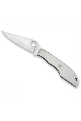 Spyderco Grasshopper Silver Sandvik 12C27 Pe Zakmes Metaal