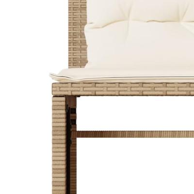 4-delige Loungeset met kussens poly rattan beige 4-delige Loungeset met kussens poly rattan beige