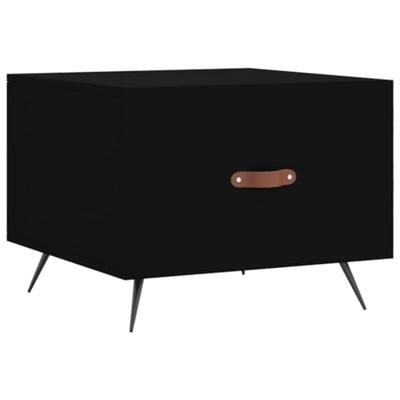 Salontafels 2 st 50x50x40 cm bewerkt hout zwart