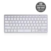 Ewent EW3163 toetsenbord Bluetooth QWERTY US International Zilver, Wit - thumbnail