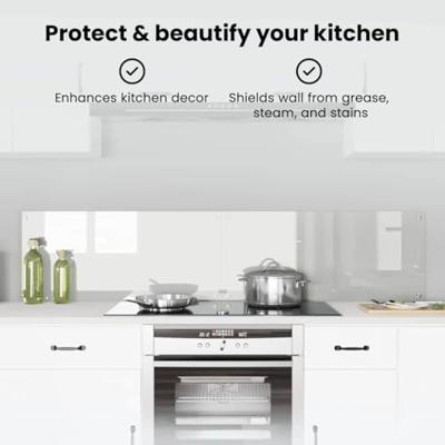 VidaXL Keuken achterwand 2 pcs doorzichtig 90 x 40 cm gehard glas