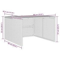 VidaXL Garage voor robotmaaier 86x90x52/57 cm poly rattan beige - thumbnail