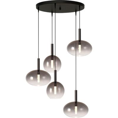 Masterlight 5L vide hanglampLido met smoke-fading glas - 2862-05-05-50-5-13