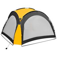 Partytent met LED en 4 zijwanden 3,6x3,6x2,3 m geel - thumbnail
