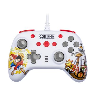Gamepad - Nintendo Switch, Switch 2 en pc - One Piece - Bedraad - Wit - Trilfunctie - 3m kabel - Luffy - Konix