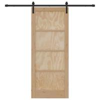 Schuifdeur Naturel en zwart 83 x 202 cm - thumbnail