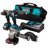 Makita DLX3156TX1 | Combiset | 18 V | boren, (slag)schroeven en slijpen | Set | 5,0 Ah | in Tas - DLX3156TX1 - thumbnail