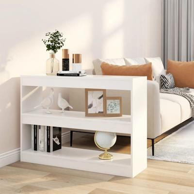 Boekenkast/kamerscherm 100x30x72 cm wit