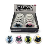 Lucky de Zwarte Kat Compact Make Up Spiegeltje - thumbnail