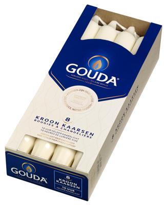 Gouda Kroonkaarsen Ivoor 240/24