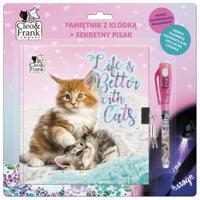 Cleo & Frank notitieblok en geheime pen 17 x 16 cm roze 2 delig - thumbnail