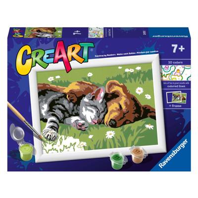 Ravensburger CreArt Schilderen op nummer slapende katten en honden