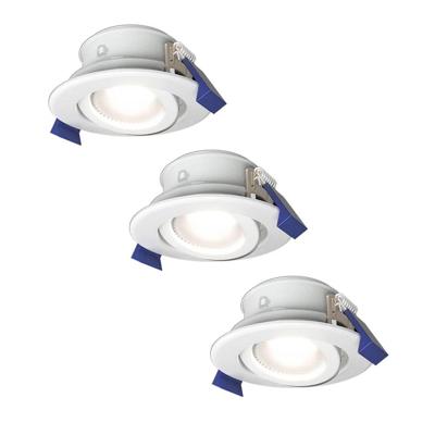 Set van 3 Lima LED inbouwspots - 4 Watt 345 Lumen - 6500K daglicht wit - GU10 - Dimbaar - Rond - Kantelbaar - IP65 Waterdicht - Wit - Voor binnen, buiten en badkamer