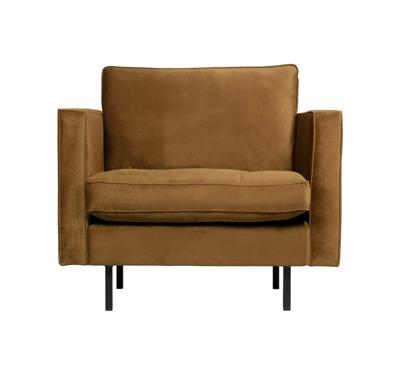 WOOOD Fauteuil 'Rodeo' Velvet, kleur Honing Geel
