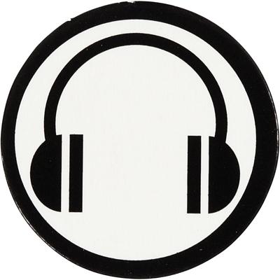 Creativ Company Label, d 25 mm, wit/zwart, 20 stuk/ 1 doos