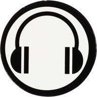 Creativ Company Label, d 25 mm, wit/zwart, 20 stuk/ 1 doos - thumbnail