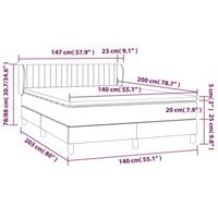 Boxspring met matras stof donkerbruin 140x200 cm - thumbnail