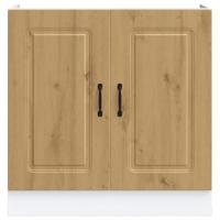 Spoelbakonderkast Kalmar 80x46x81,5 cm hout artisanaal eiken - thumbnail