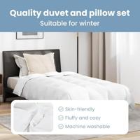 Winter Dekbed met kussen 2 pcs Wit Donsveertjes - thumbnail