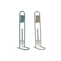 Toiletrolhouder Home ESPRIT Wit Turkoois Metaal 30 x 16 x 78,5 cm (2 Stuks) - thumbnail