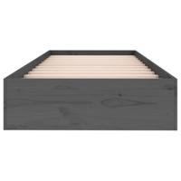 Bedframe massief hout grijs 75x190 cm - thumbnail