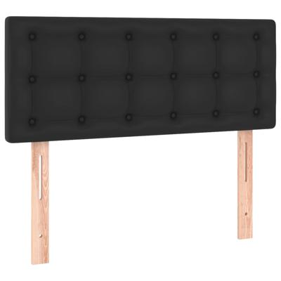 Hoofdbord LED 144x5x78/88 cm kunstleer zwart