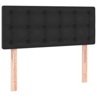 Hoofdbord LED 144x5x78/88 cm kunstleer zwart - thumbnail