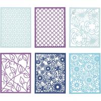 Kartonblok, A6, vel 104x146 mm, 200 gr, blauw, lichtblauw, donkerblauw, paars, 24 stuk/ 1 doos - thumbnail