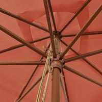 Parasol met houten paal 300x300x273 cm terracottakleurig - thumbnail