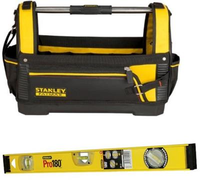 Stanley Koffers FatMax® Open Gereedschapstas | 1-93-951 + Stanley Waterpas I-Beam 60cm 1-42-920 - 1-93-951SB