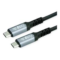VALUE USB4 Gen3x2 Kabel, C-C, M/M, 40Gbit/s, 240W , zwart, 0,8 m - thumbnail