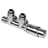 Plieger Design Radiator Onderblok Set Como Inclusief Koppeling 15 en 16 mm Chroom - thumbnail